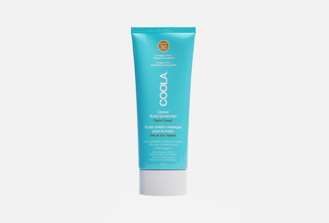 цена Солнцезащитный крем для тела SPF 30 COOLA Classic Body Sunscreen Tropical Coconut 148 мл