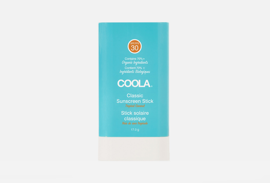 Солнцезащитный стик для лица и тела SPF 30  COOLA Classic Sunscreen Stick Tropical Coconut 
