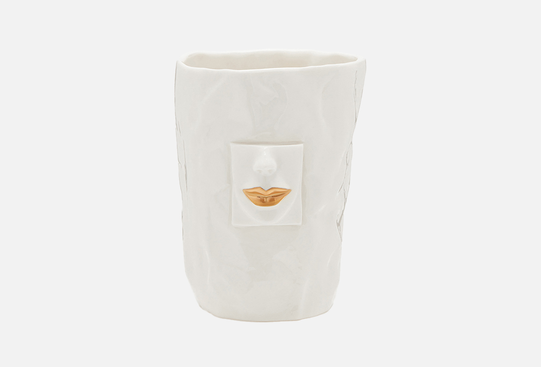 

Бокал MIRACLEPOT, Белый, Золотые губы, белый 400 мл