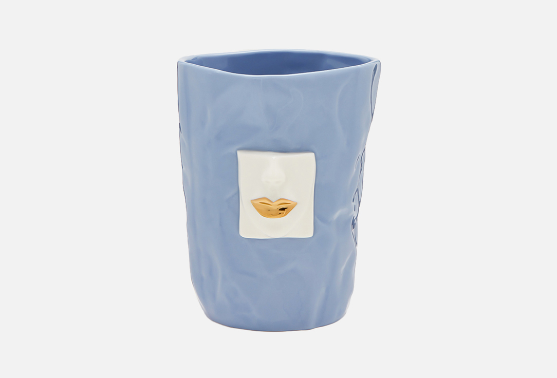 

Бокал MIRACLEPOT, Голубой, Золотые губы, лаванда 400 мл