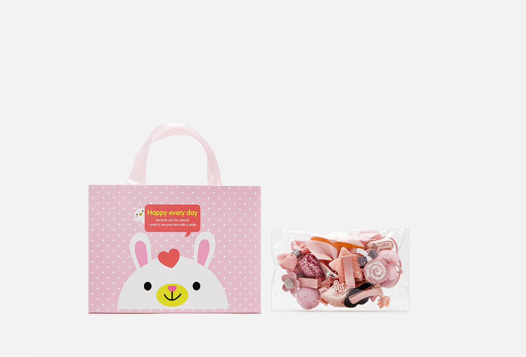 

Набор резинок и заколок для волос 1000BANTOV, Pink shades в подарочной коробочке 18 шт