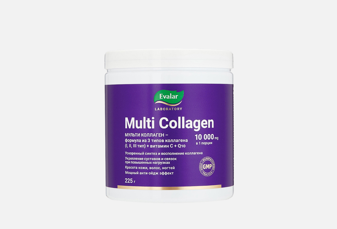 Изображение товара БАД для поддержки опорно-двигательного аппарата Эвалар Мульти Коллаген 10000 мг с витамином С