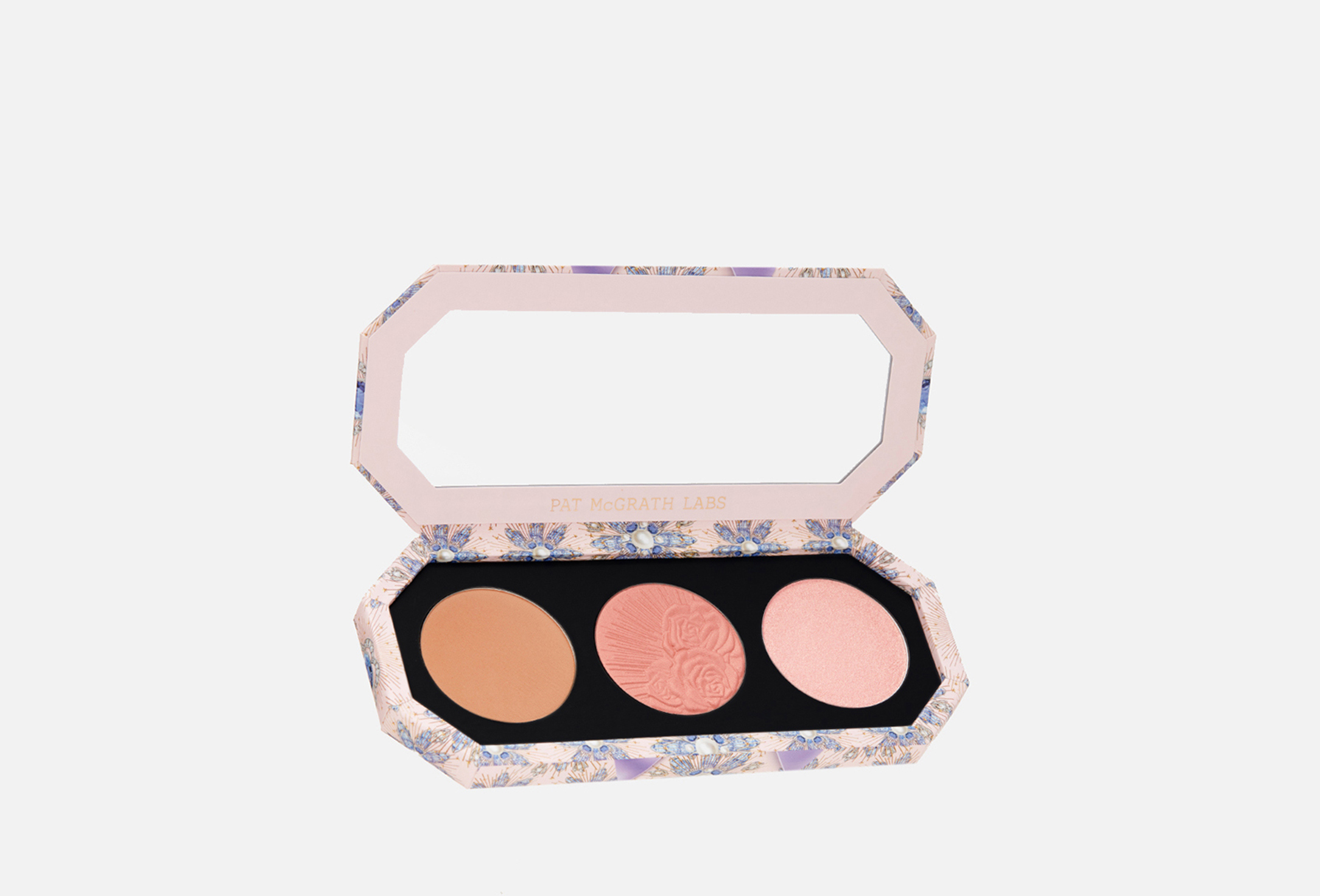 PAT MCGRATH LABS Палетка для лица Divine Blush + Bronze + Glow Trio Face  Palette Nirvana in bloom 10.3 г — купить в Минске