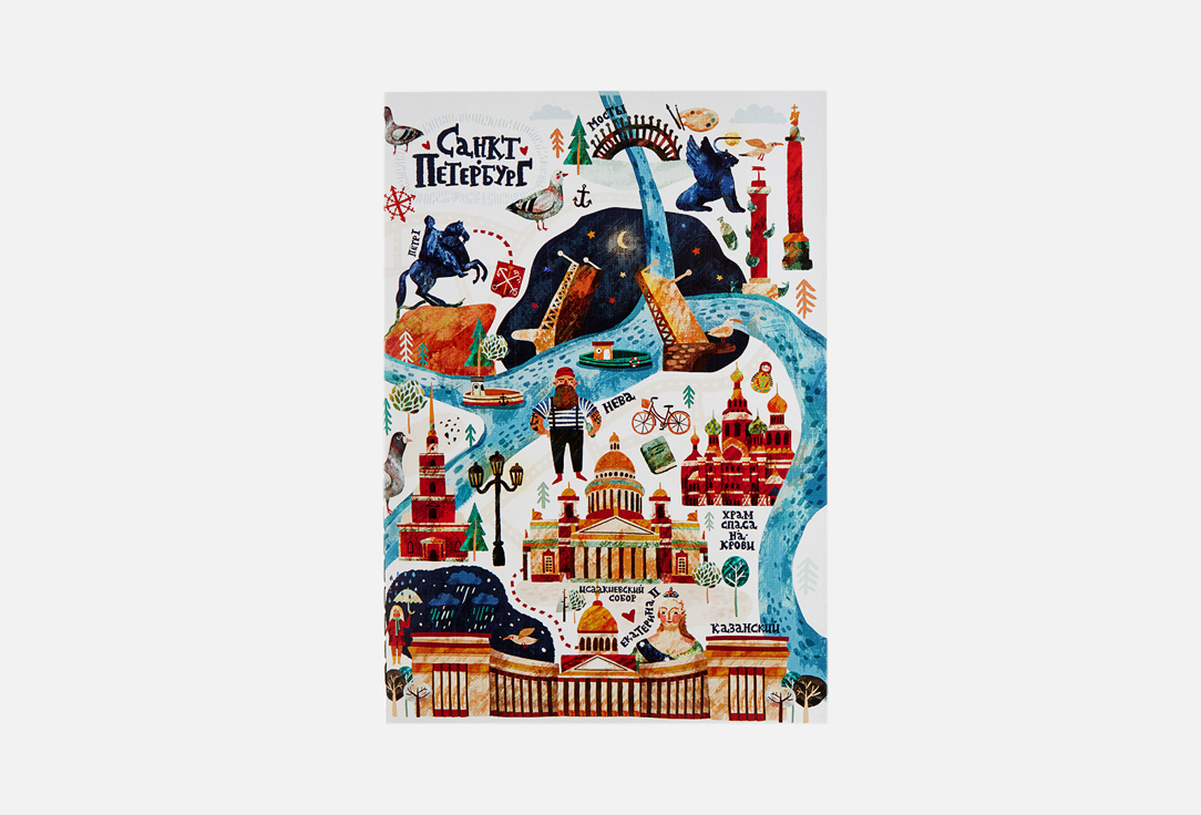 Изображение товара Блокнот Подписные изделия Map of Saint Petersburg square А5 12 листов мягкий