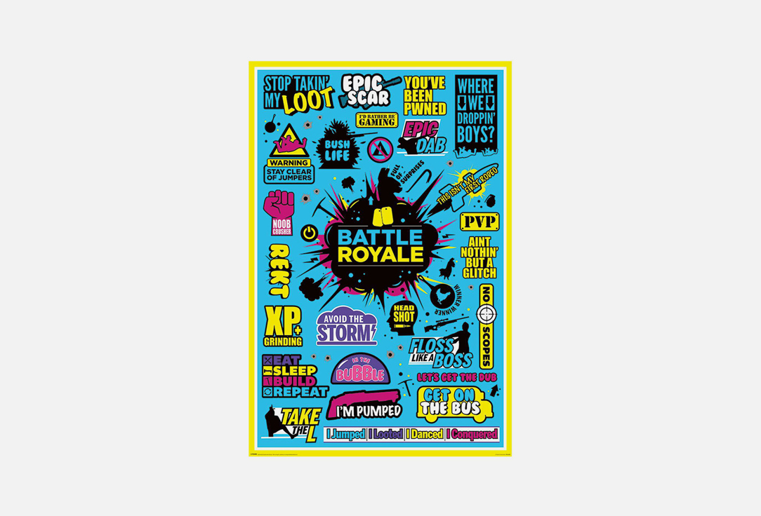 

Постер PYRAMID INTERNATIONAL, Голубой, Battle Royale Infographic 1 шт