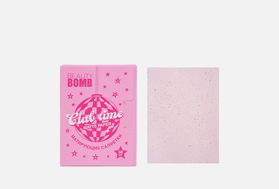 Матирующие салфетки  Beauty Bomb Matte paper Club time Розовый 