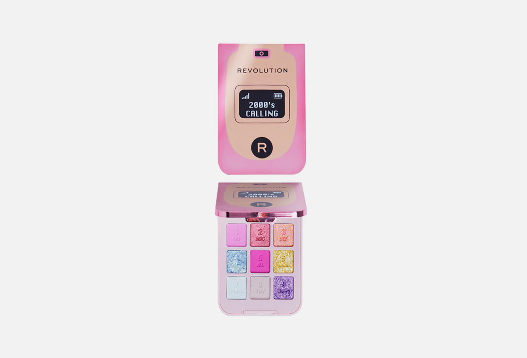 ПАЛЕТКА ТЕНЕЙ ДЛЯ ВЕК MakeUp Revolution Y2K Baby Flip Phone Palette 