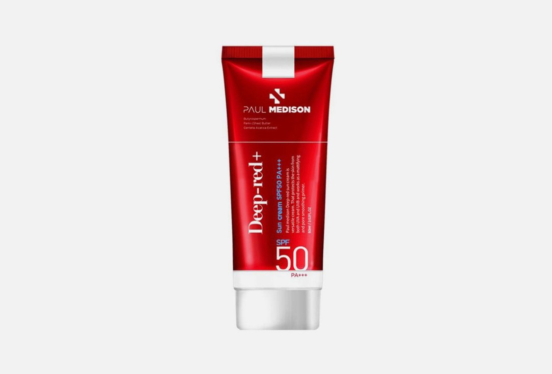 

Солнцезащитный крем для лица SPF50 PA+++ PAUL MEDISON, Deep-red 60 мл