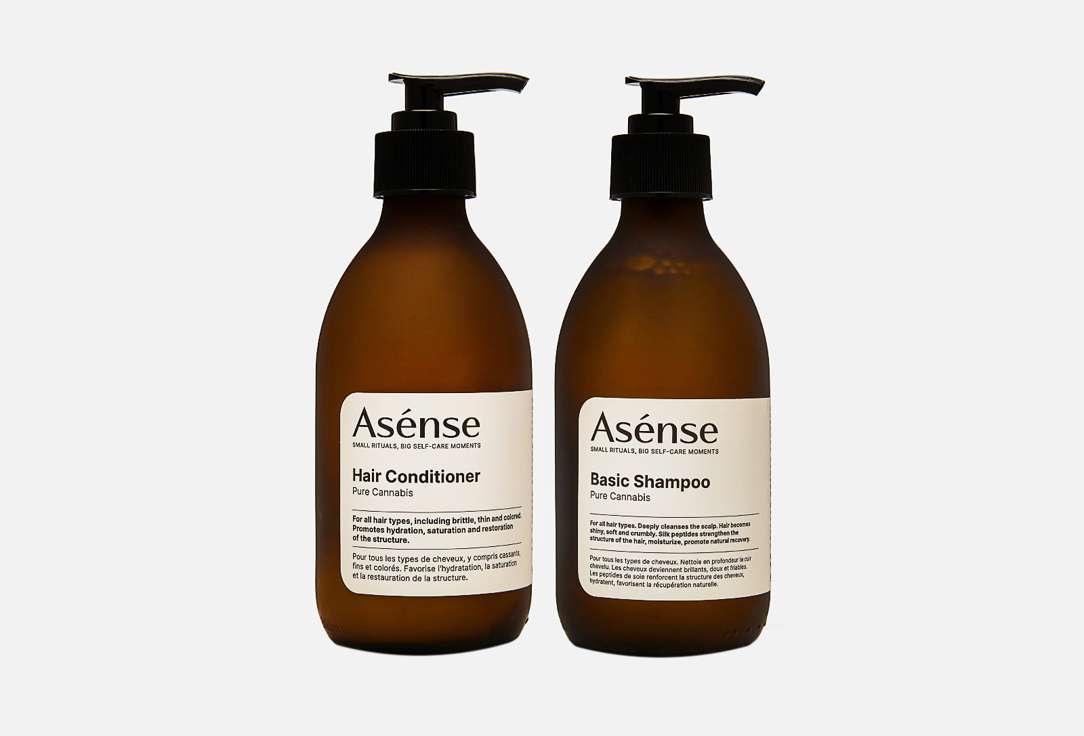 Изображение товара Подарочный набор: Шампунь и Кондиционер для волос Asense Pure Cannabis