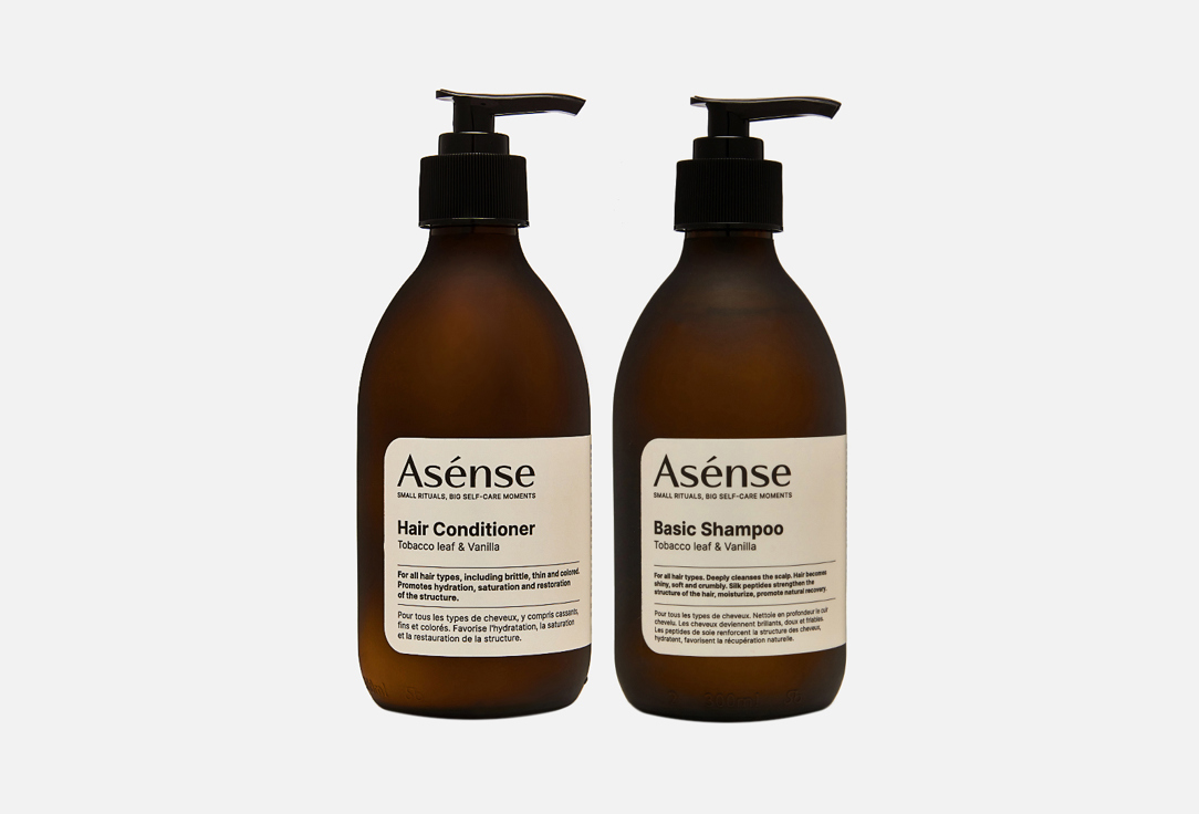 Изображение товара Подарочный набор: Шампунь и Кондиционер для волос Asense Tobacco leaf & Vanilla