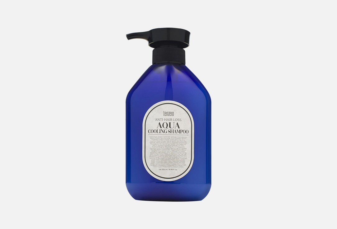 

Шампунь охлаждающий от выпадения волос с гиалуроновой кислотой TENZERO, Anti-Hair Loss Aqua Cooling Shampoo 500 мл