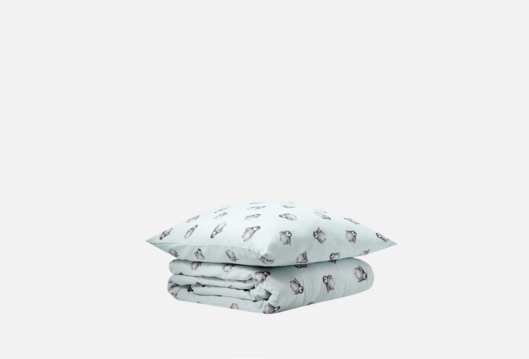 

Детский комплект постельного белья НОЧЬ НЕЖНА, Голубой, Пингви, бязь, наволочки 50х70, полутораспальный детский мл