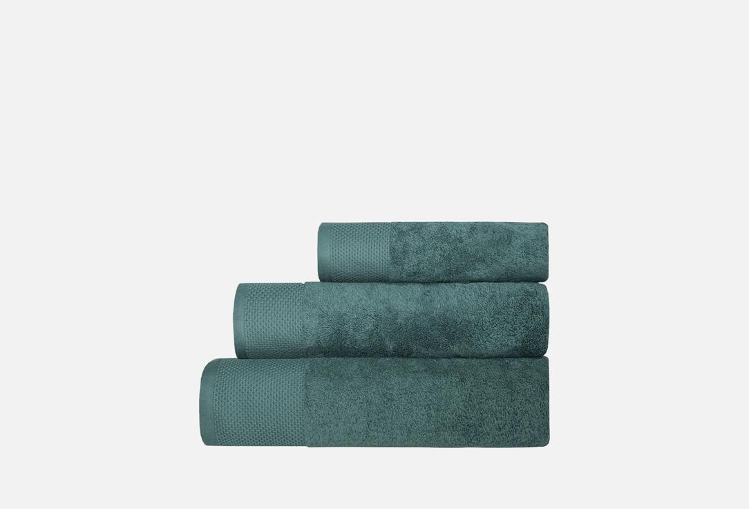 Изображение товара Набор махровых полотенец BELLEHOME Изумруд 3 шт 50x70 50x100 70x140 см