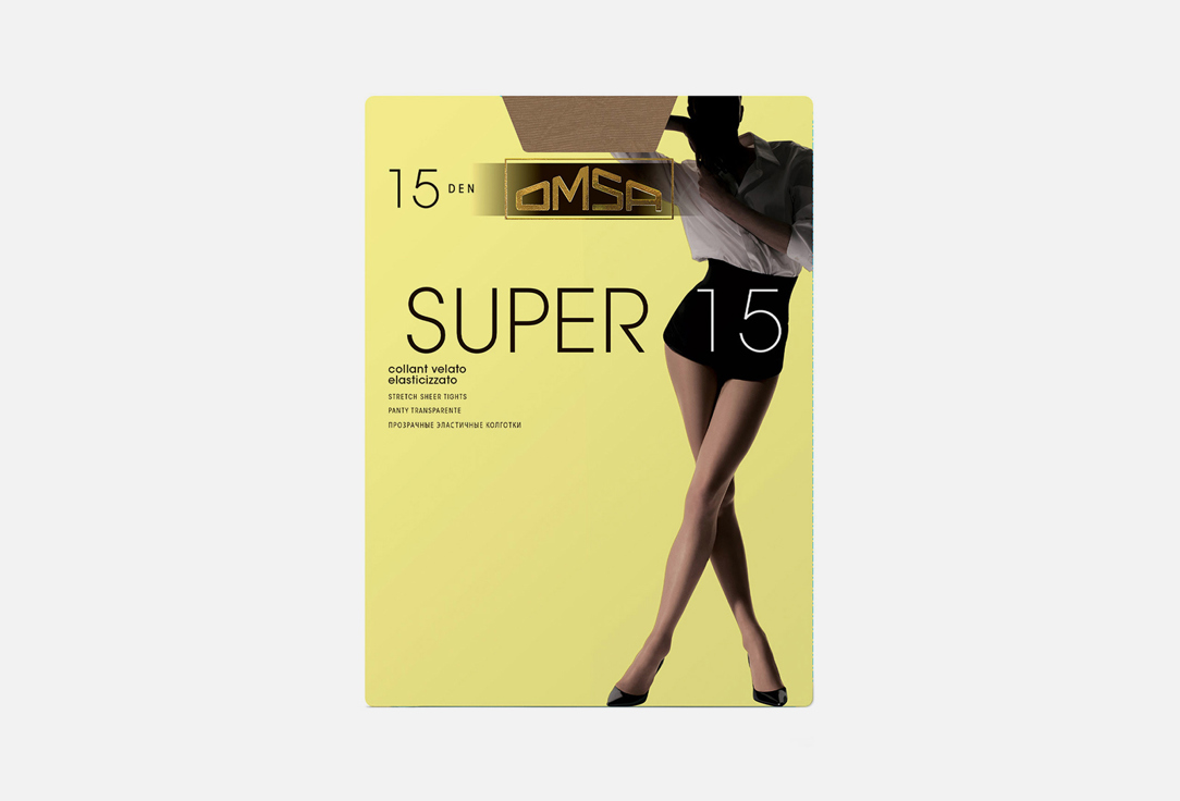 Колготки женские синтетические OMSA Super 15 den 5 мл
