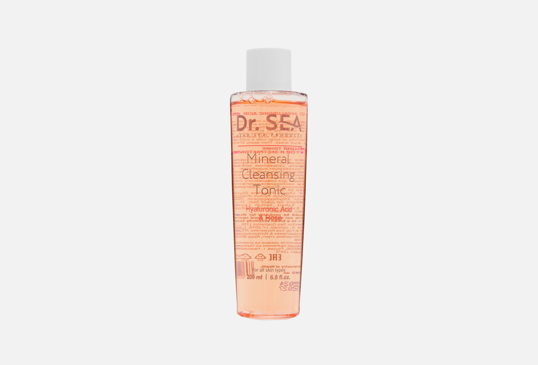 

Минеральный очищающий тоник для лица DR.SEA, HYALURONIC ACID & ROSE 200 мл