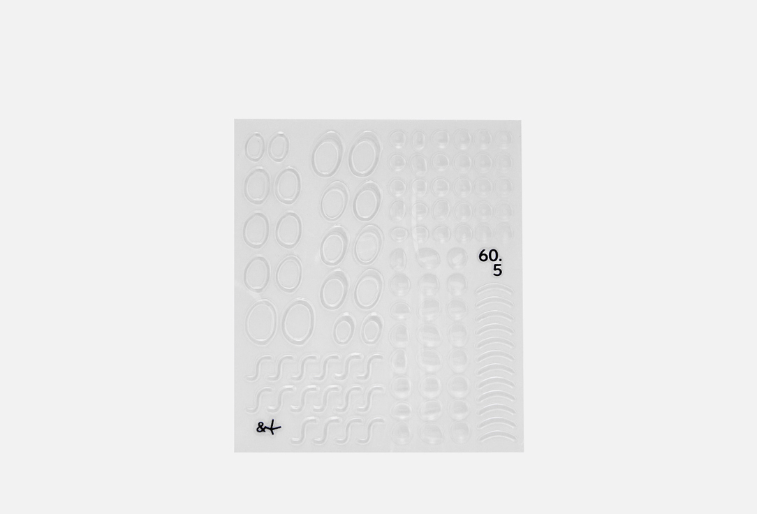 Изображение товара наклейки для ногтей andplus nail stickers 60.5 transparent