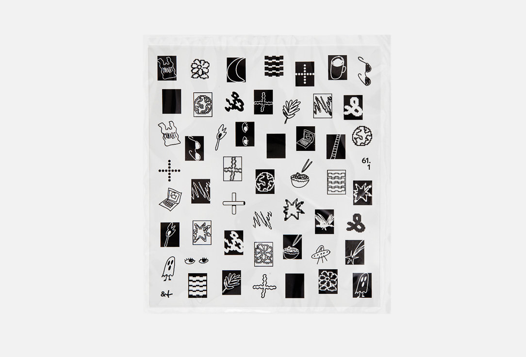 

набор временных татуировок ANDPLUS, Temporary tattoo set 61.1 black 1 шт