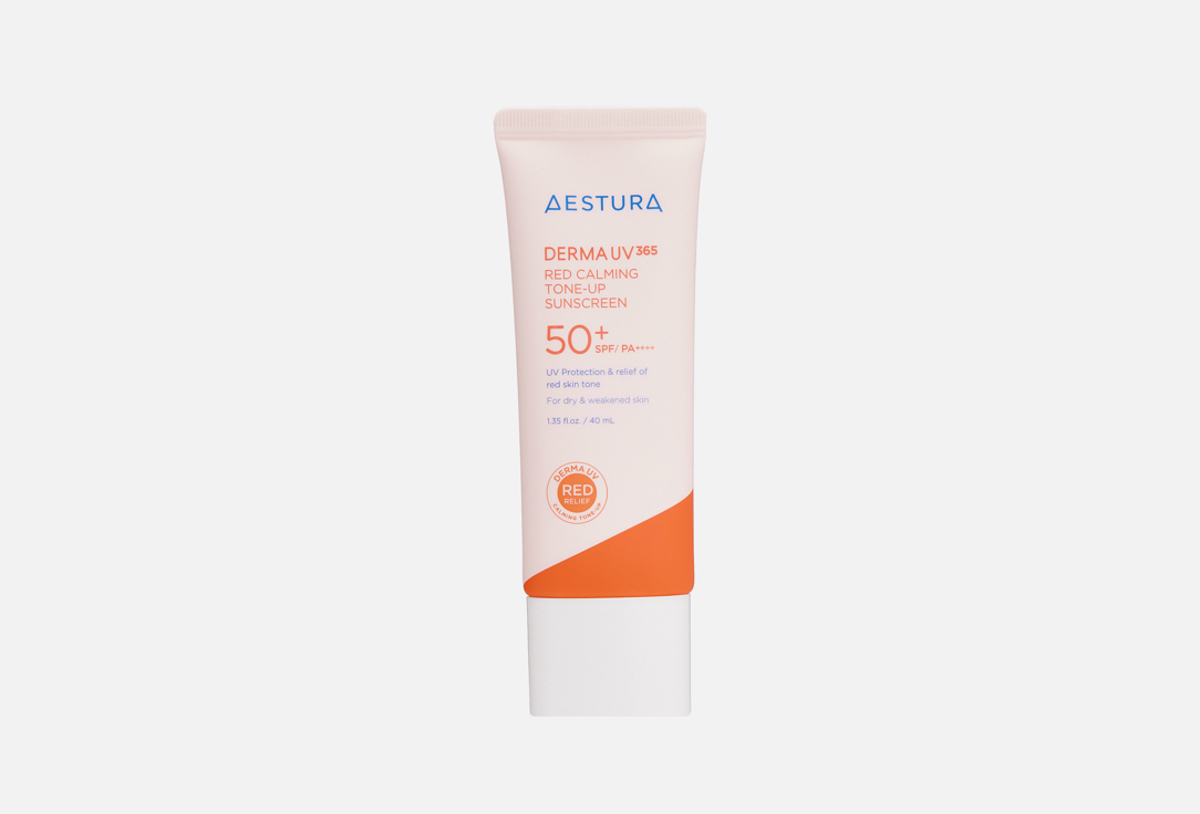 Изображение товара Солнцезащитный крем для лица SPF 50+ AESTURA Derma UV365 Red Calming Tone-Up Sunscreen