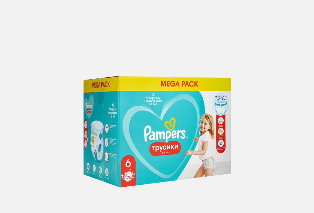 Изображение товара Подгузники-трусики с мягким пояском Pampers Premium Care size 6, 15+ кг