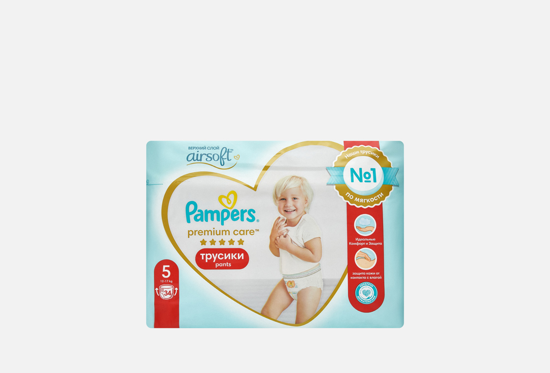 Изображение товара Подгузники-трусики Pampers Premium Care size 5, 12-17 кг