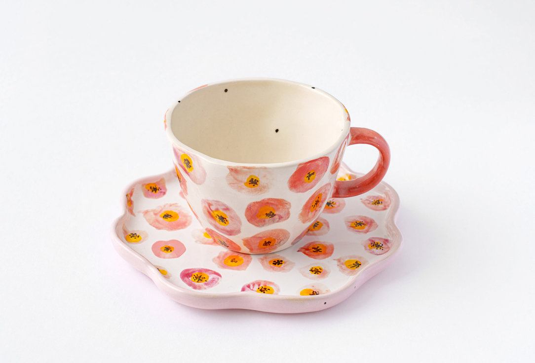 

Чайная пара ODARYADARYA, Принт, Королевская роза