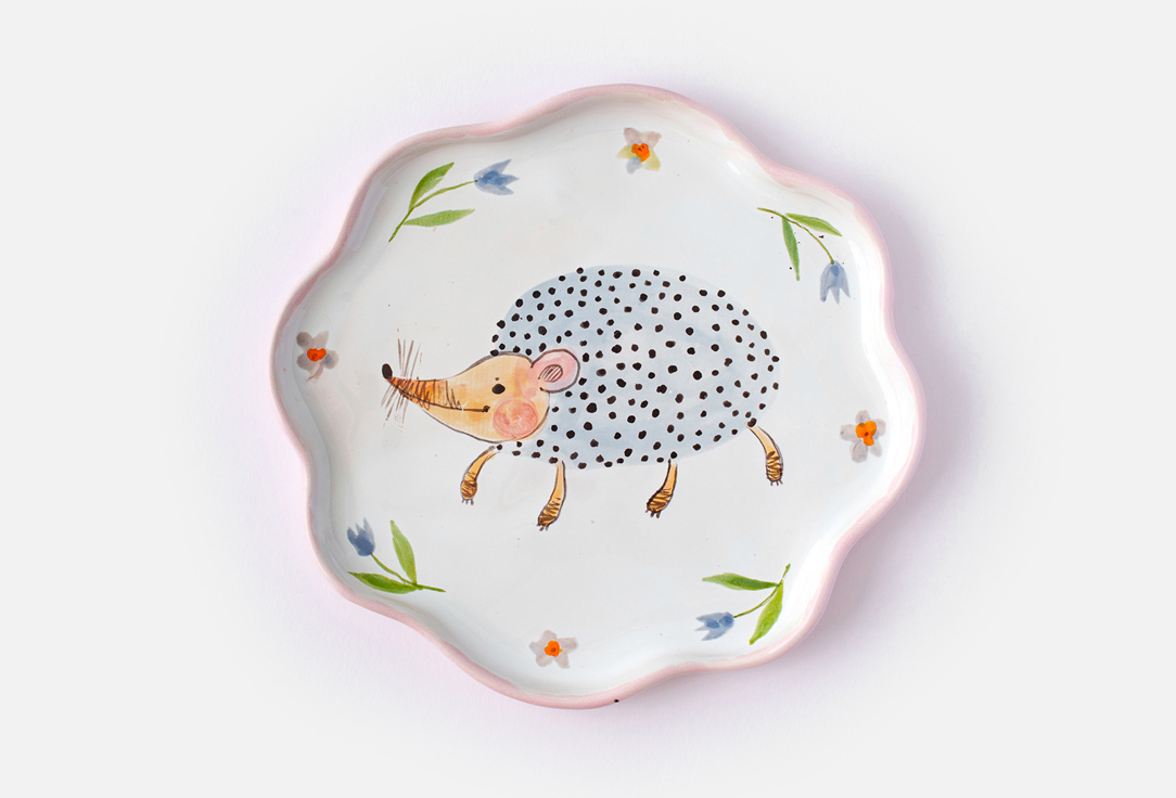 

Тарелочка ODARYADARYA, Принт, Цветочный ёж 18 см