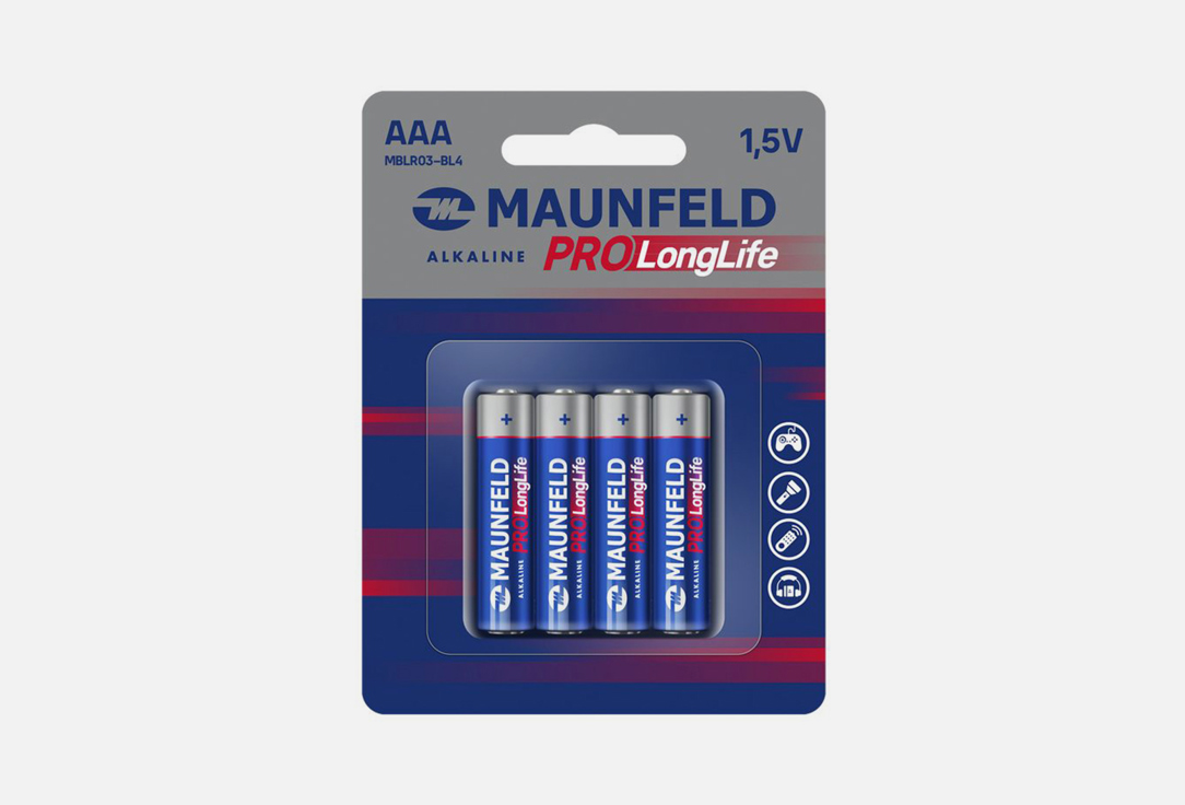 Батарейки MAUNFELD PRO Long Life Alkaline ААА LR03 4 шт
