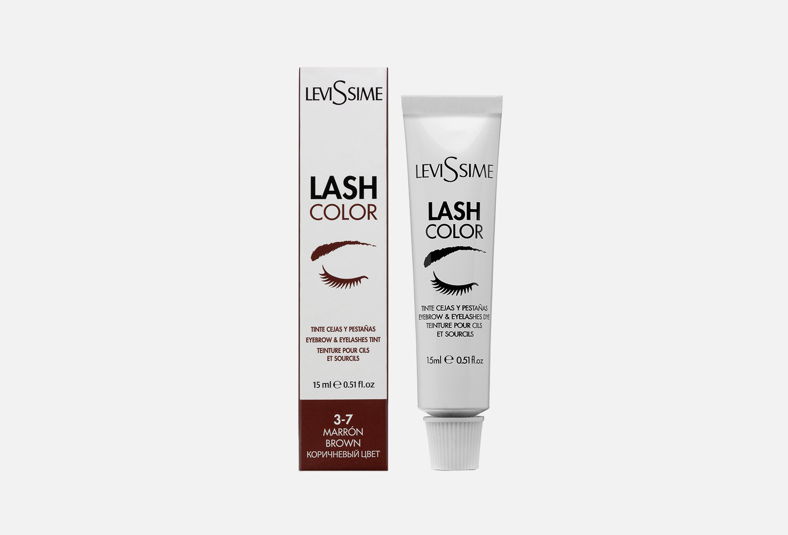LeviSsime Краска для бровей и ресниц Lash Color 3.7, Коричневый 15 мл ...