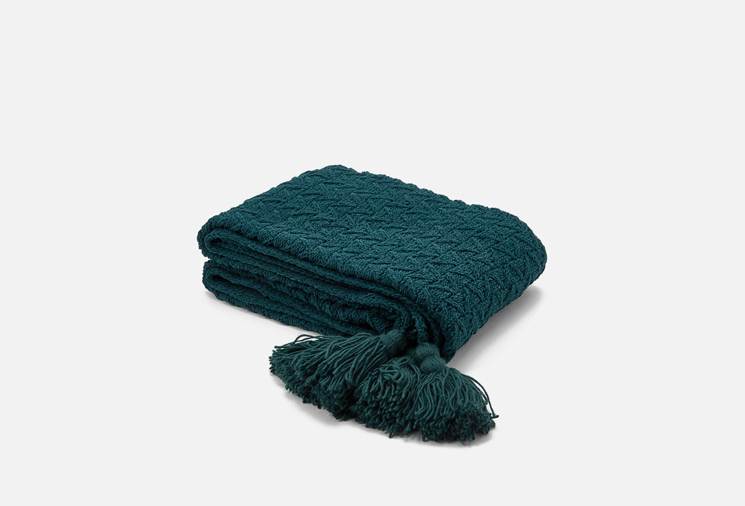 

Плед DIVNAYA IVA, Зеленый, Синель темно-зеленый с кистями 1 шт