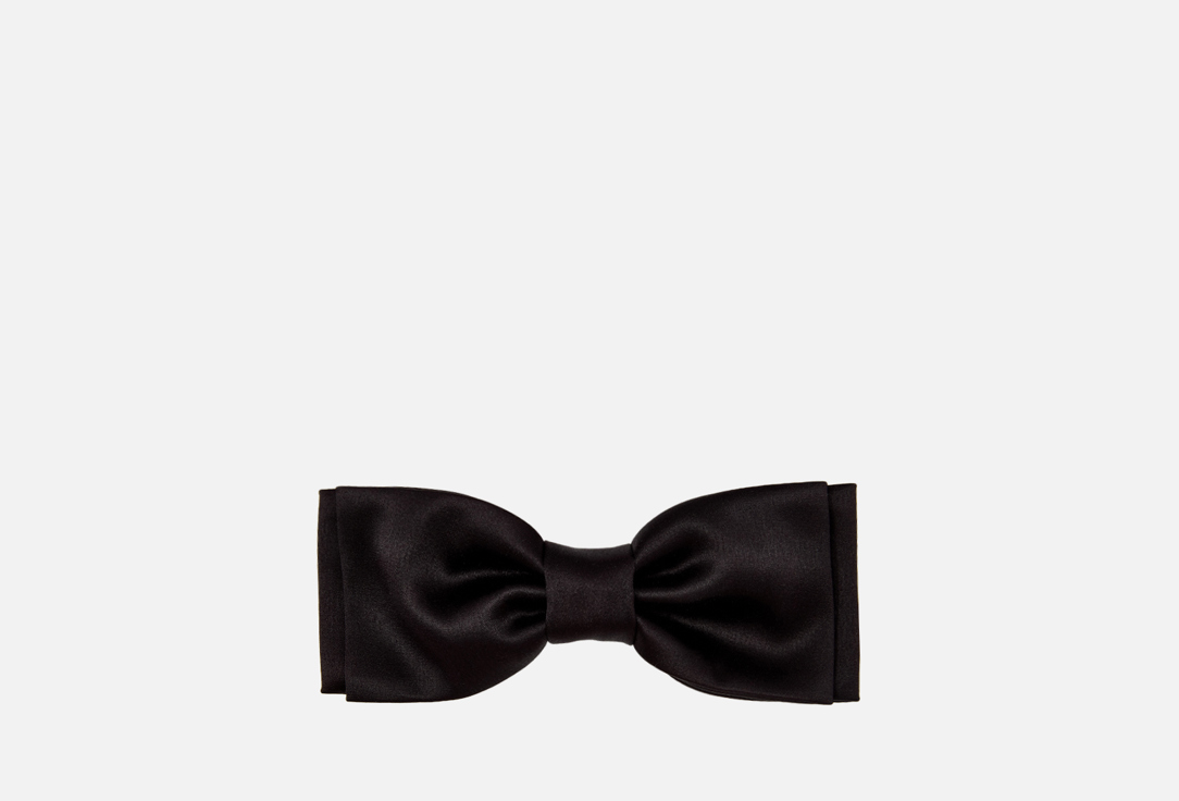 Изображение товара Заколка-бант для волос из атласа черная 20x10 см ручная работа la sirène