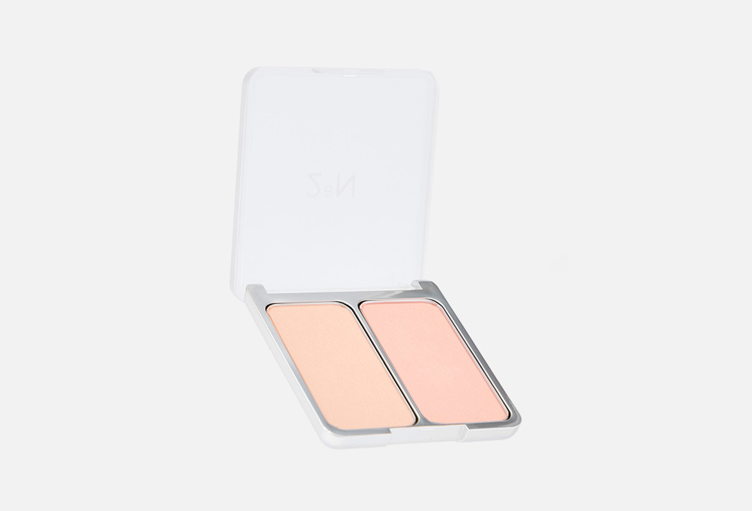 Изображение товара Двухцветные румяна для лица 2aN Dual cheek, стойкие, шелковистый финиш, 9 г