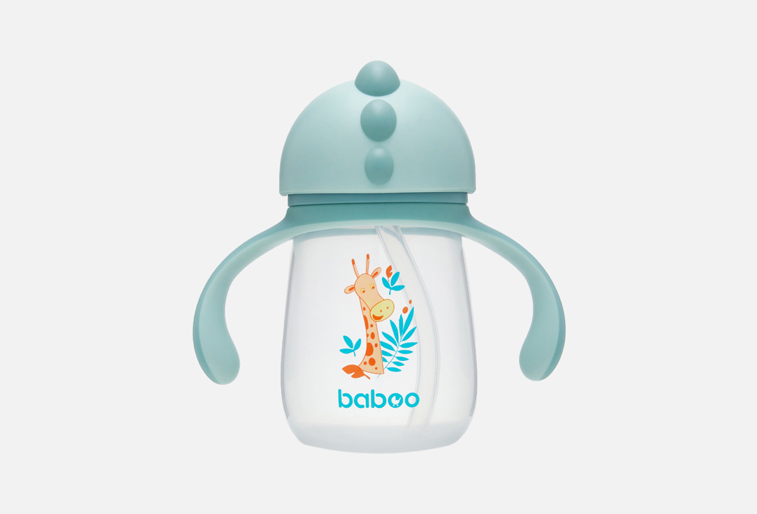 

Кружка-поильник BABOO, С трубочкой, Safari Green 1 шт