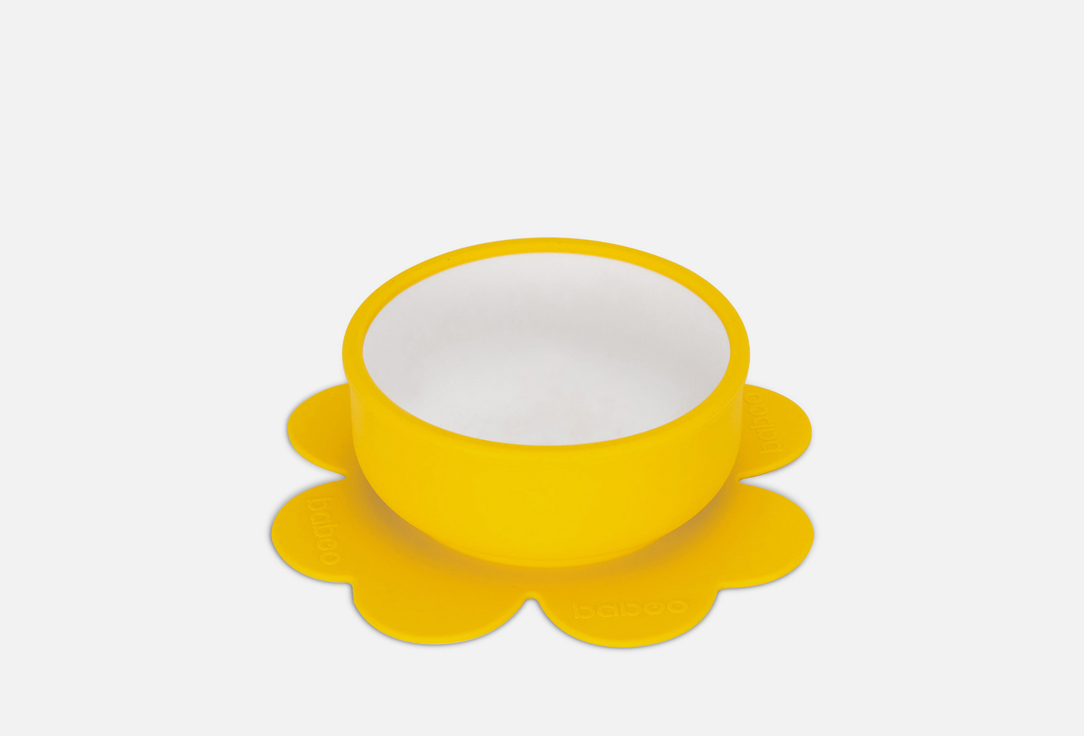 Тарелка силиконовая BABOO Желтая 1 шт