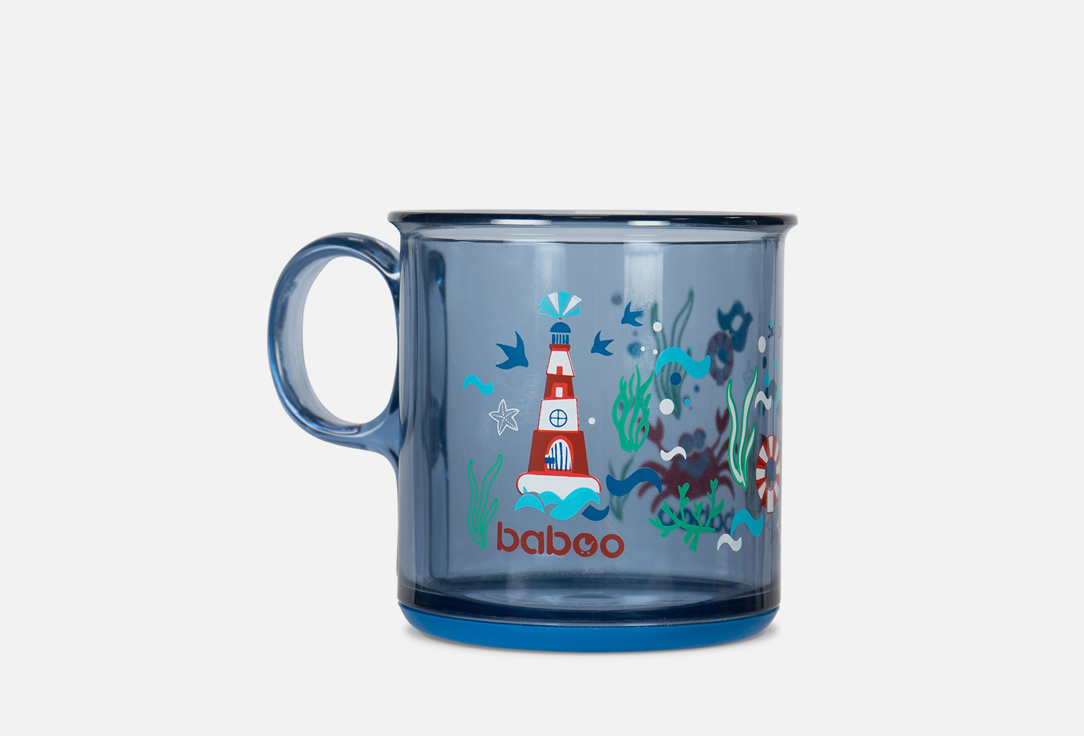 Чашка с антискользящим дном BABOO 12мес+, Marine Синяя 1 шт