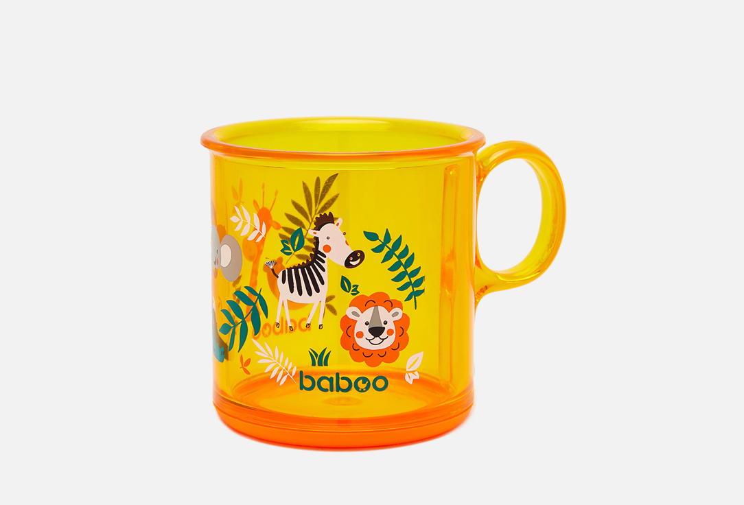 

Чашка с антискользящим дном BABOO, 12мес+, Safari Желтая 1 шт
