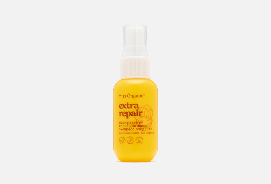 Изображение товара Несмываемый спрей для волос Miss Organic EXTRA REPAIR 40 мл для восстановления и блеска