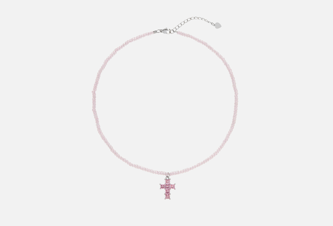 

Колье-Чокер из цирконов FORAT BRAND, Крест Розовый 1 шт