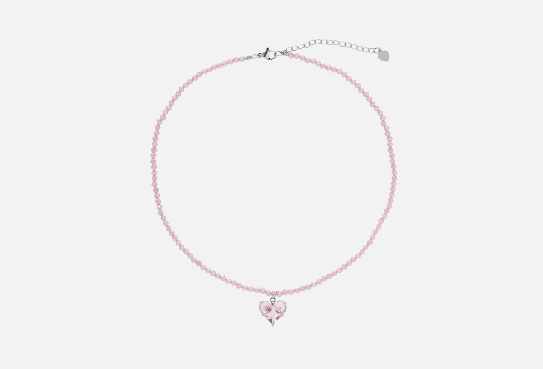 Изображение товара Колье-Чокер из цирконов Forat Brand Розовое сердце Розовый