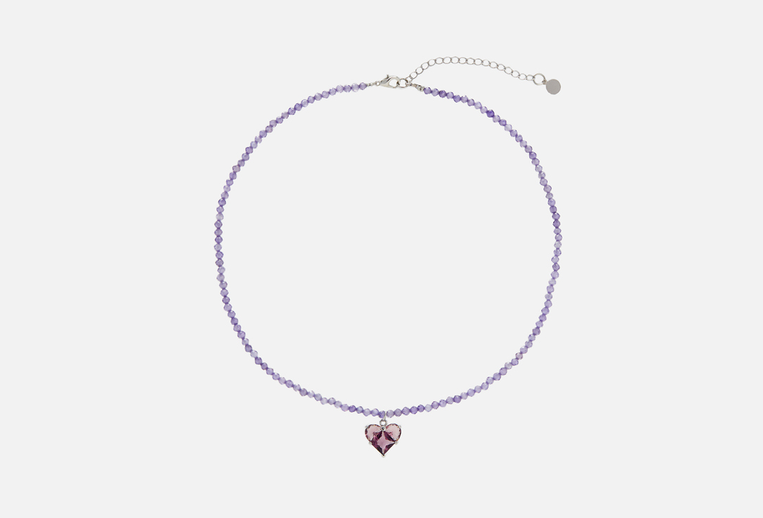 Изображение товара Колье-Чокер из цирконов с фиолетовым сердцем Forat, ручная работа