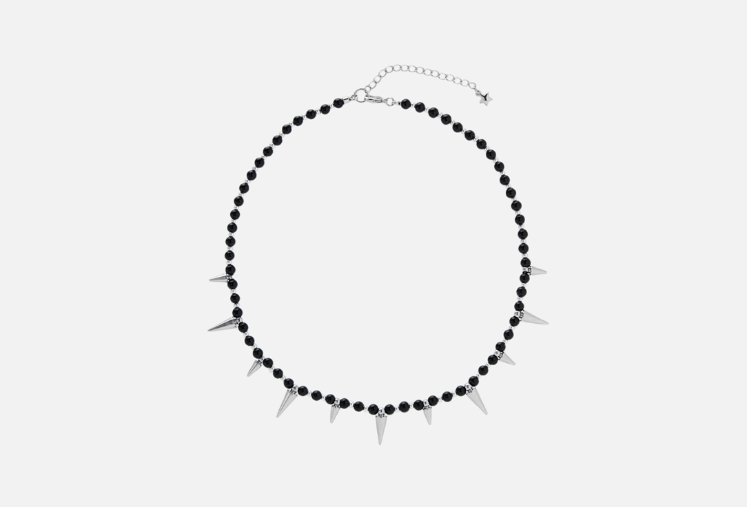 Изображение товара Колье-чокер с шипами Forat Brand из черного агата и гематита Серебро