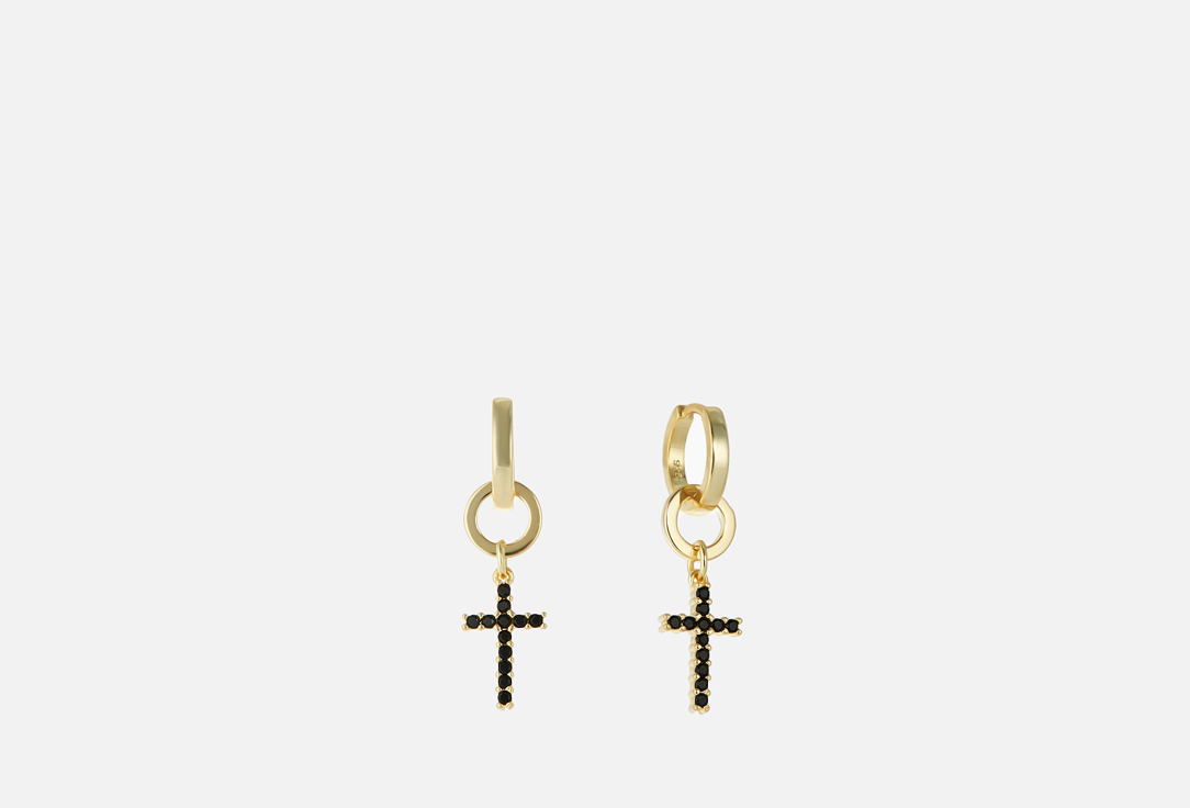 Изображение товара Серьги Forat Brand Earrings with small cross pendants. color: Gold