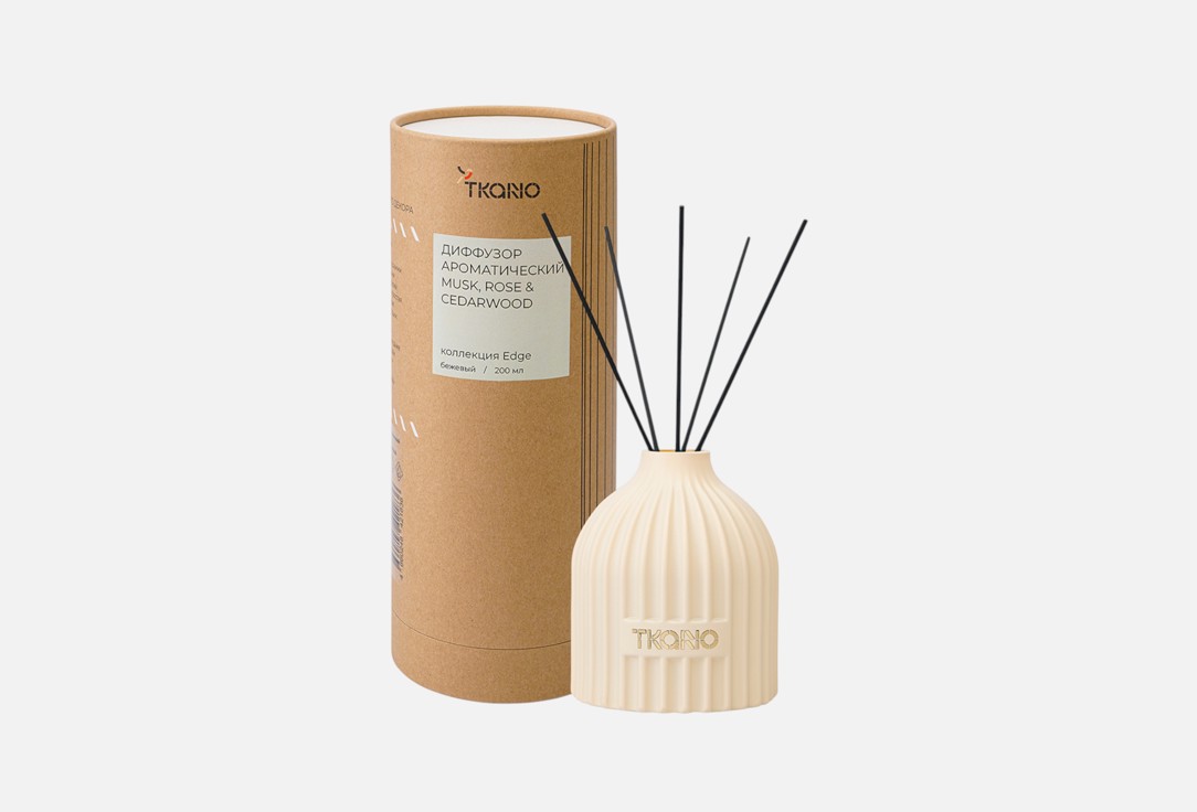 

Аромадиффузор TKANO, Musk, Rose & Cedarwood, бежевый 200 мл