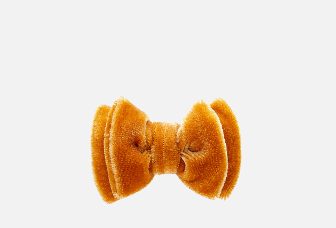 

бантик Крокодильчик для волос БАБУШКИНЫ СВЯЗИ, Маленький бархатный Горчичный 1 шт