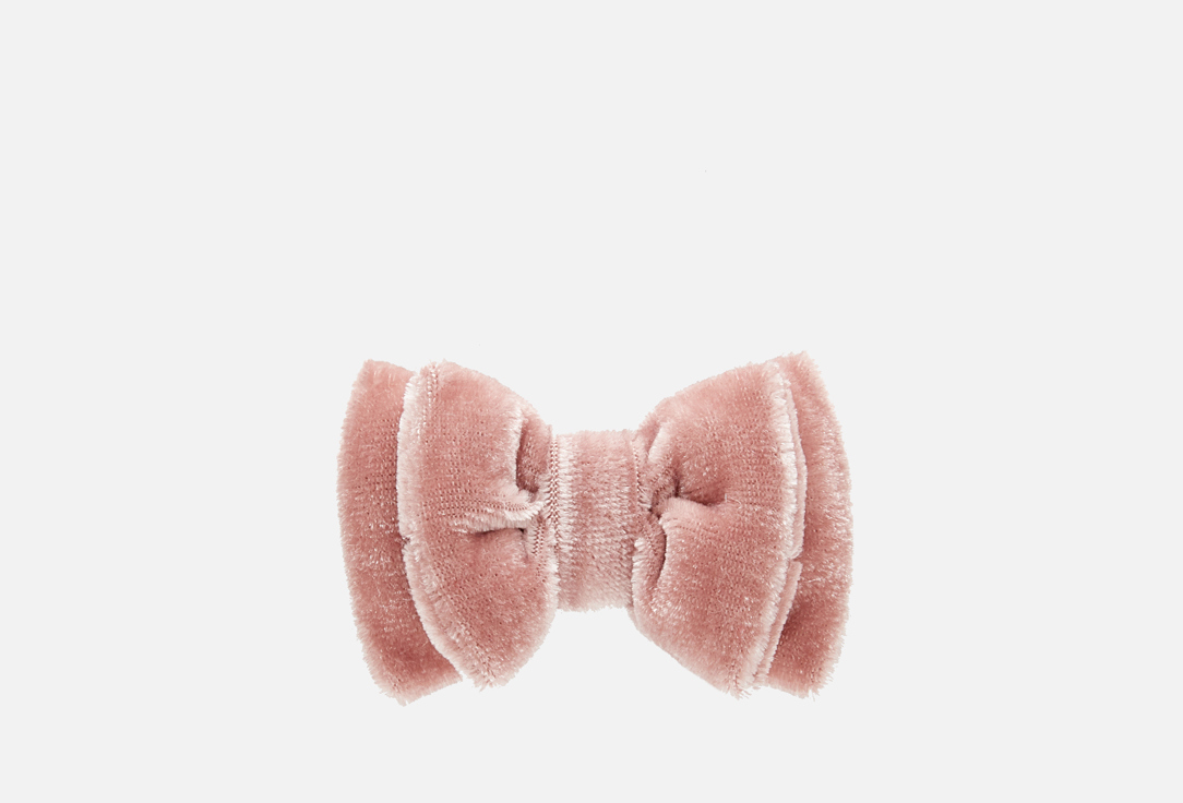 

бантик Крокодильчик БАБУШКИНЫ СВЯЗИ, Маленький бархатный Пыльно-розовый 1 шт