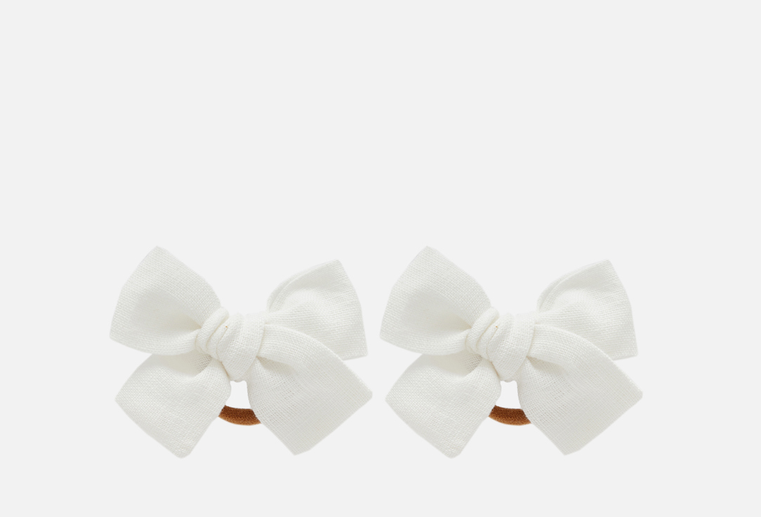 Изображение товара бантики на резинках для волос Бабушкины Связи Льняные