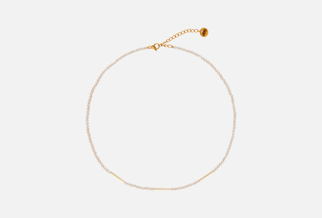 Изображение товара Колье из бежевых цирконов Mr&Mrs Wolf, регулировка 40+5 см женское украшение