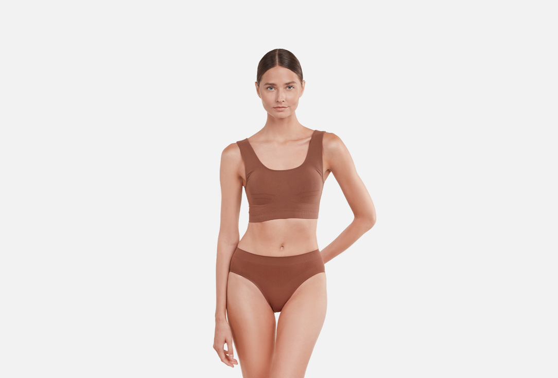 Изображение товара Топ на широких бретелях Belle YOU perfect fit Молочный шоколад