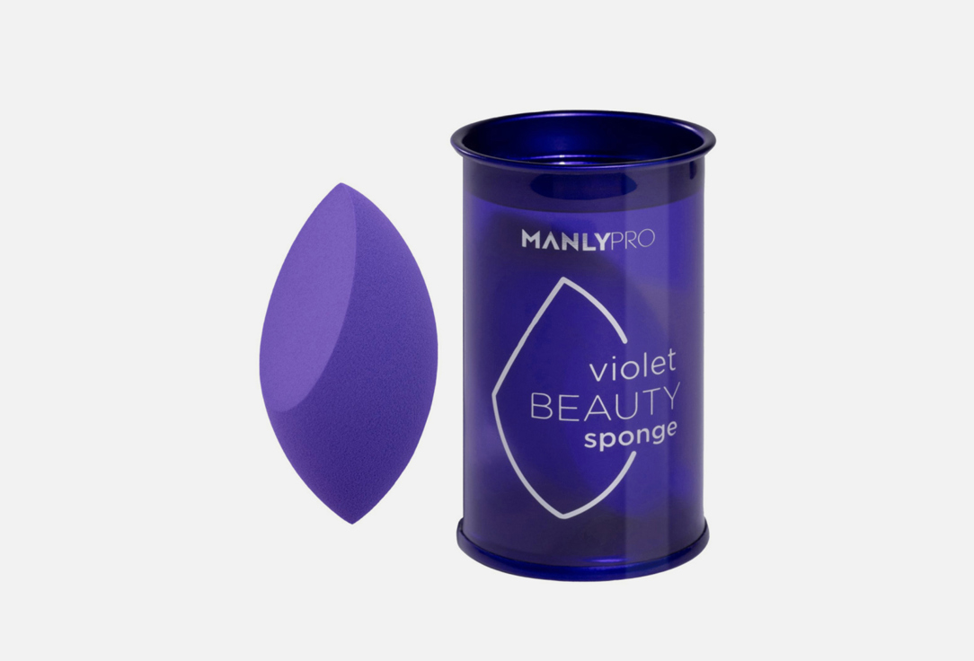 Изображение товара Спонж для лица в виде капли Manly PRO Violet beauty sponge для тональной и кремовой косметики