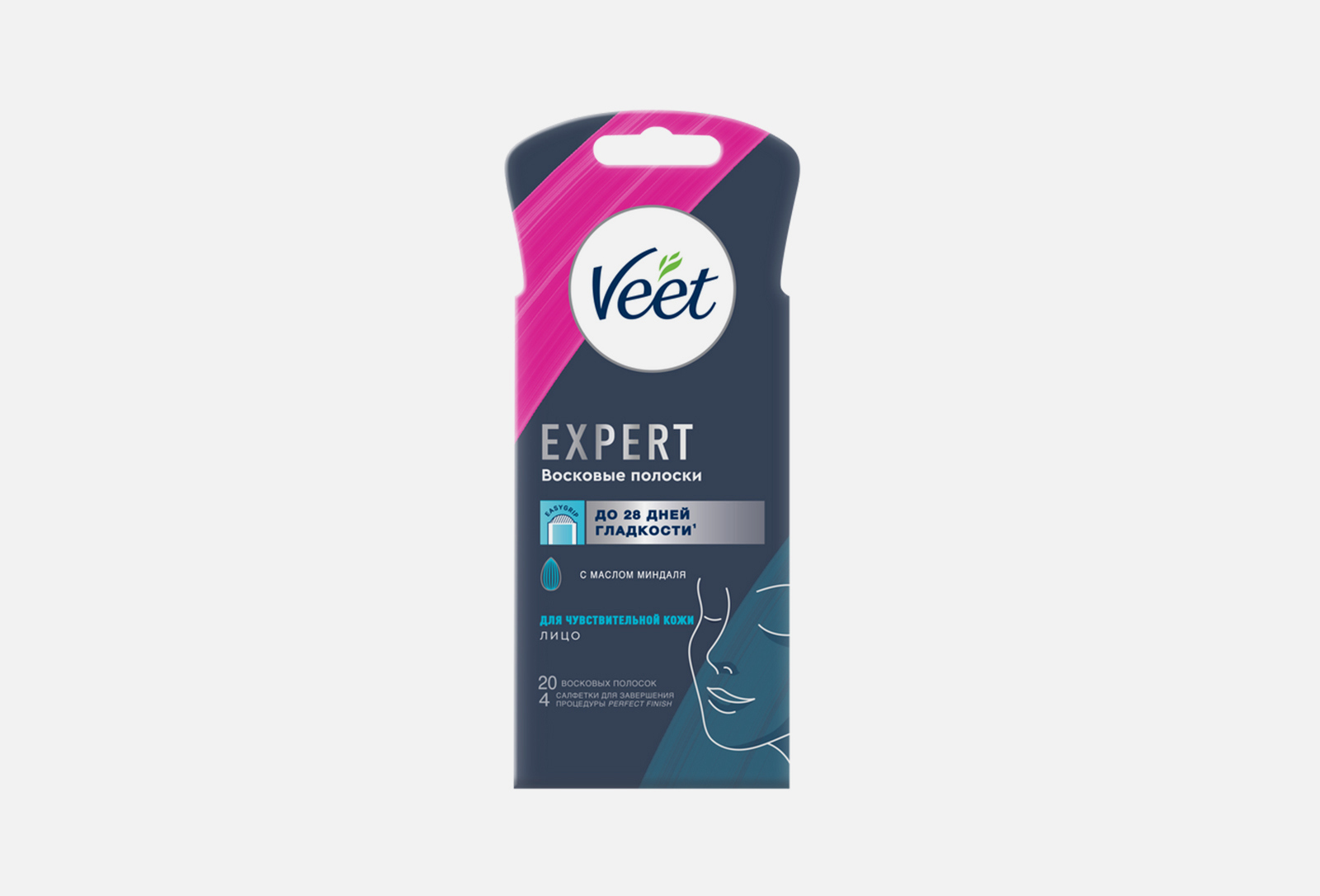 Veet Восковые полоски для лица Expert для чувствительной кожи 20 шт —  купить в Москве