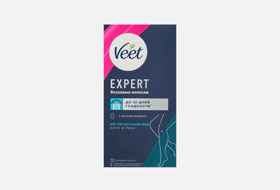 

Восковые полоски для тела VEET, Expert для чувствительной кожи 12 шт